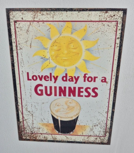 Guinness metal tin - tin, wall