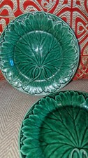 Pair Wedgewood Majolica Green