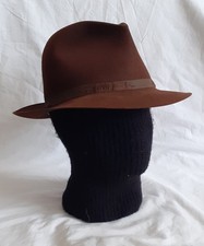 Vintage Mens Trilby - Locks & Co London - Brown - GC - 57cm - Top Quality!