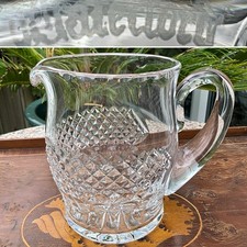 ?RARE WATERFORD COLLEEN SHORT 6” JUG CUT GLASS HOBNAIL FACETED HAND BLOWN 2PT