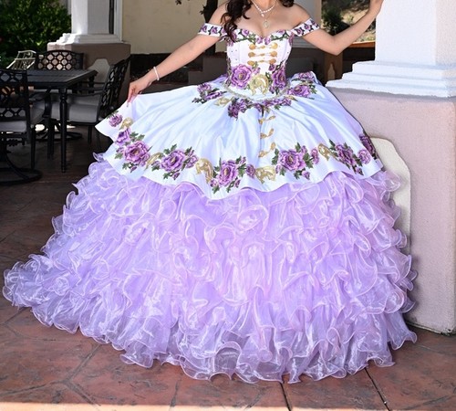 Quince dress charro lilac - dress,