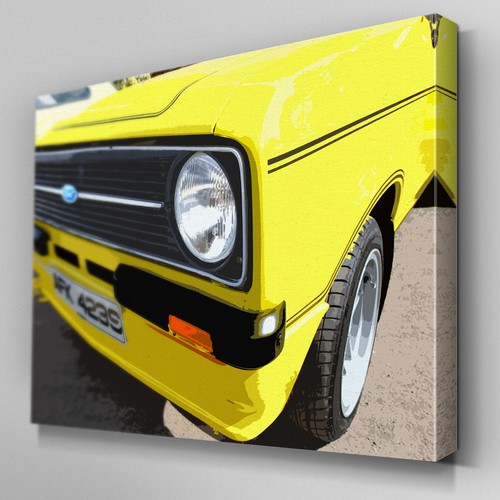 Cars396 yellow ford escort - yellow, mk2