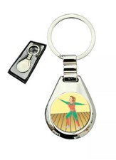 Keep Fit Dance (F) Personalised Metal Alpha Keyring Boxed
