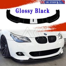 FOR BMW 5 SERIES E60 E61 FRONT SPLITTER LIP M PERFORMANCE GLOSS BLACK 2004-2010
