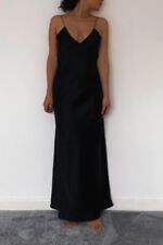 Zara Black Satin Backless Max