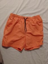 Mens Swim Shorts Matalan Size L Pockets Orange 470