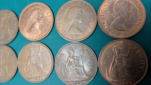 One penny coin elizabth - one, ii