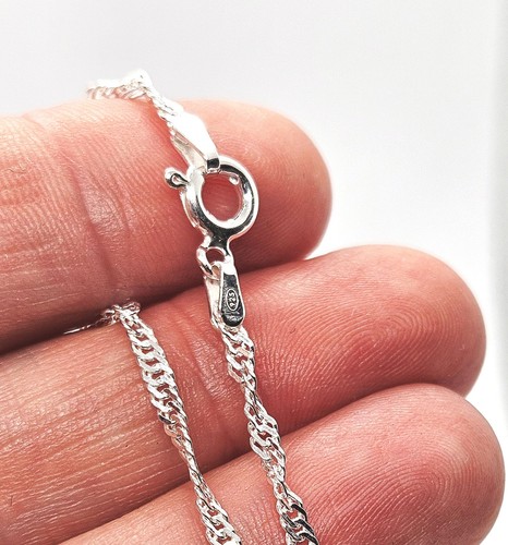 Silver chain necklace twisted - silver,
