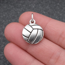 Silver Volleyball Charm -