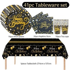 Black and gold Birthday Party
