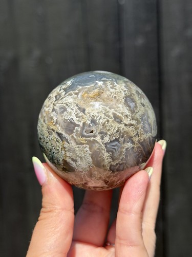 Moss agate sphere crystal - moss,