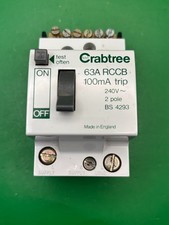 Crabtree 63A 100mA RCCB RCD