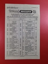 Triang OO Price List 1st Jan