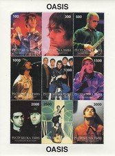 Oasis Noel Liam Gallagher MNH stamp sheetlet