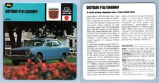 Datsun F10/Cherry - 1970 GT & Production Edito Service #35-12 Auto Rally Card