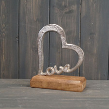 Aluminium Silver Heart with