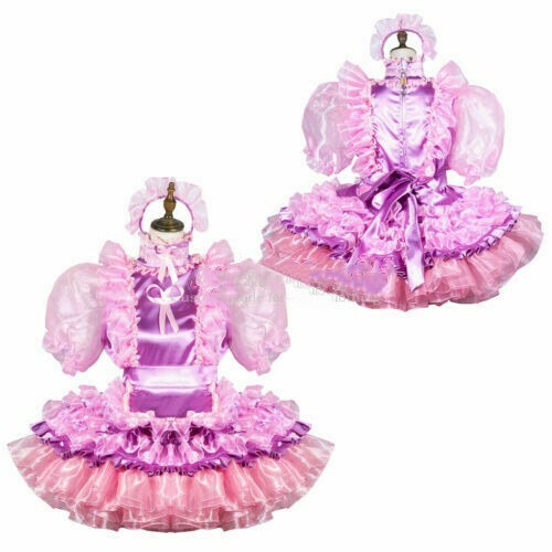 Sissy maid satin organza dress - sissy,
