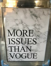More Issues Than Vogue 3D Picture in Mirror Frame, marble background print