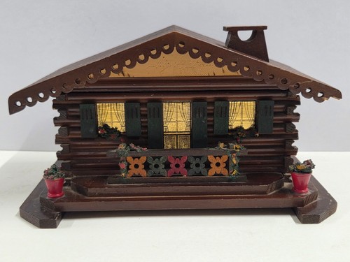 Wooden music box chalet style - wooden,