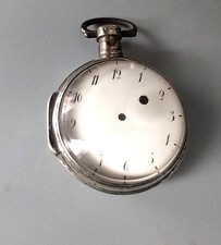 French Silver Verge Pocket Watch Case C1790-1810. Spares Or Repair