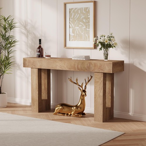 Wood console table narrow - console,