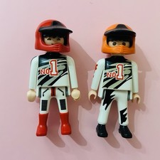 Playmobil Figure Lot Series 10 15 NASCAR ATV BMX Motorcycle Race Car #1 Mechanic