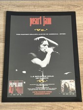 Pearl Jam ‘Vs’ Original 1990s Framed  A4 Music Press Promo Advert Poster