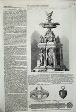 Original Old Antique Print