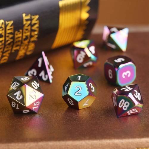 Metal polyhedral dice - d4, d8