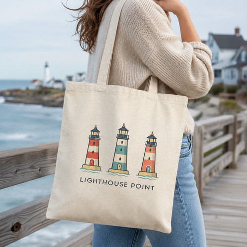 Lighthouse tote bag coastal - bag,,