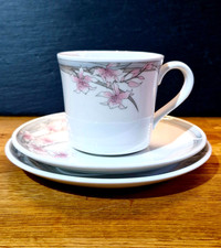 VTG Royal Doulton Fresh Flowers Mayfair L.S.1052 - 3 Piece Tea Cup & Saucer Set