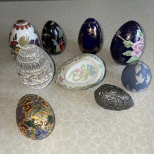 Nice Little Collection Of 1980’s FRANKLIN MINT Decorative Eggs - No Stands