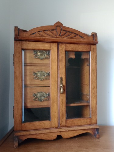 Antique edwardian carved oak - edwardian,