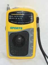 Vintage 1990s AM FM Pocket Radio with Batteries Portable Radio Handheld Radio