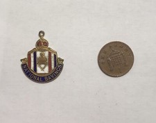 Vintage Enamel National Savings Badge Service Medal