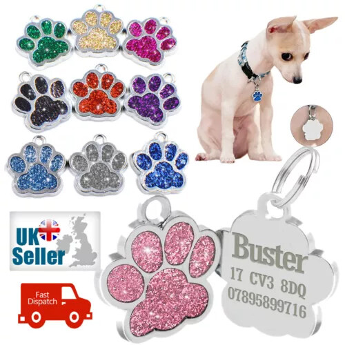 Dog engraved tag personalised - engraved,