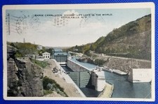 Vintage Postcard: Barge Canal