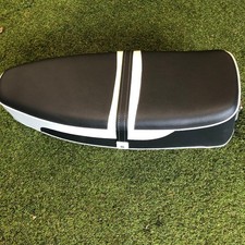 Vespa PX PE T5 Classic Standard Bench Seat Dark Grey White Metal Base 000300