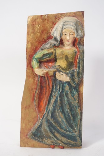 Vintage wooden relief - vintage,