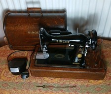 Singer 99K Electric Sewing Machine In Bentwood Case New Motor & Foot Controller