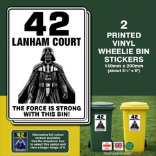 2 Wheelie Bin Stickers -
