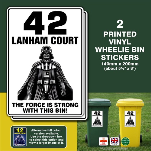 Wheelie bin stickers - wheelie,