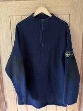 Vintage 1994 Stone Island X Massimo Osti 1/4 Quarter Zip Knit Jumper Size XXL