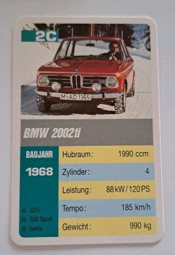 Bmw 2002ti single card - 2002ti,
