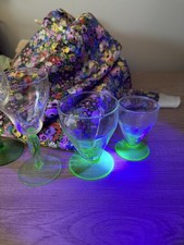 Vintage Uranium Glass Stem