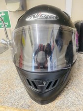 NITRO ANALOG SATIN GUNMETAL BLACK MOTORCYCLE HELMET SIZE XXL SEE PICTURES.