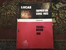 LUCAS SPARE PARTS LIST 1968 -