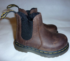 Dr. Martens Shenki Brown Leather Chelsea Kids Boots Shoes Infant Toddler UK 4