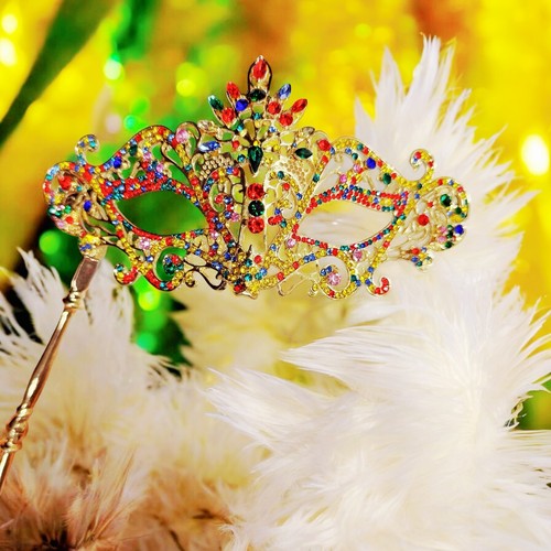 Rainbow masquerade mask - masquerade,