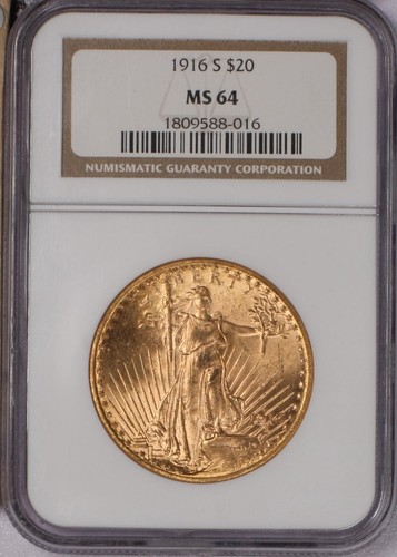 1916 gold gaudens double - st.,